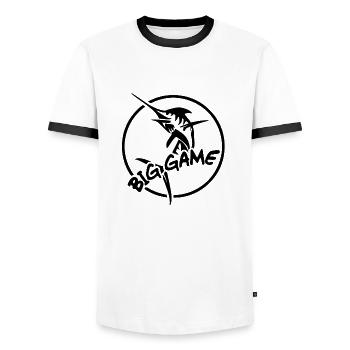 Angeln Fischen Big Game Marlin - Männer Kontrast-T-Shirt - Weiß/Schwarz - Vorne - AI Model Female 172 light (172cm) & AI Model Male 178 dark (178cm)