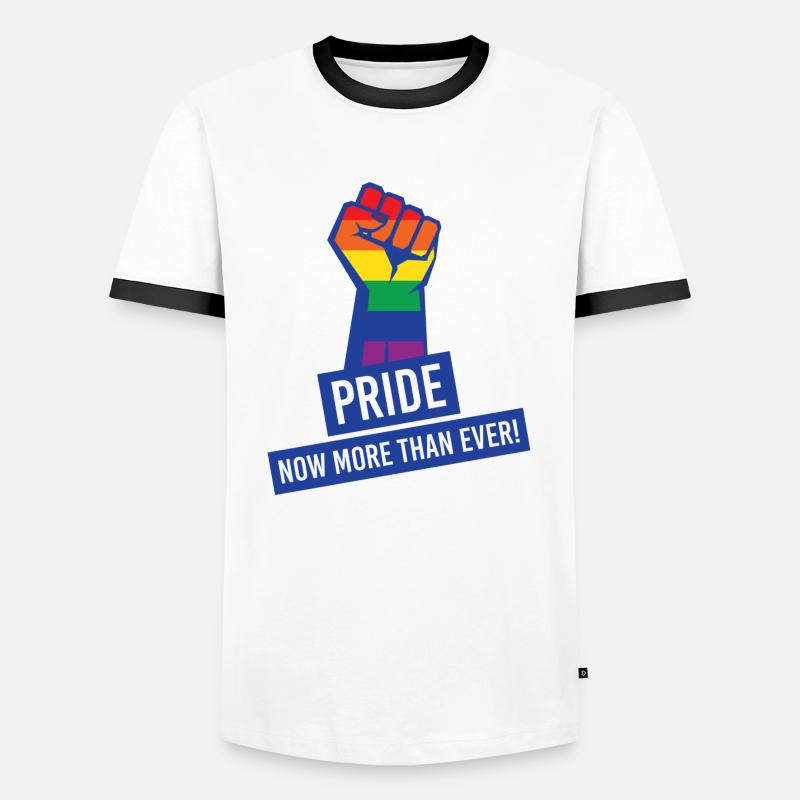 LGBT Pride - Men's Ringer Shirt - white/black