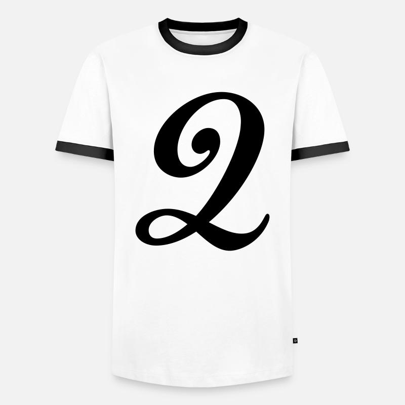 2 - Men's Ringer Shirt - white/black