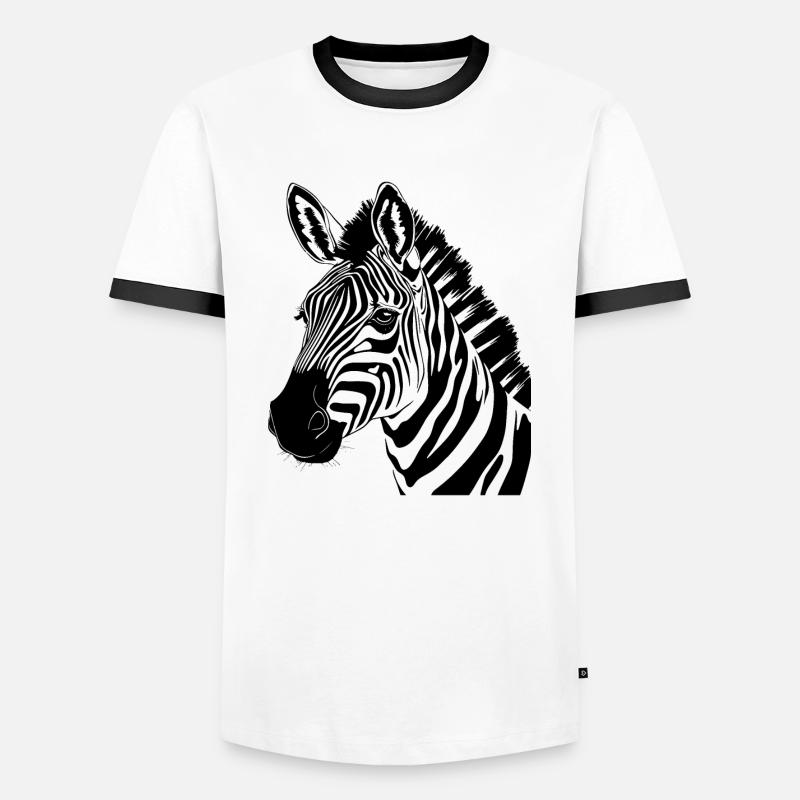 Zebra Head - Men's Ringer Shirt - white/black