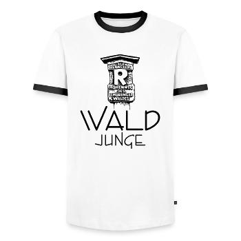 Wald Junge Rennsteig 1 0 - Männer Kontrast-T-Shirt - Weiß/Schwarz - Vorne - AI Model Female 172 light (172cm) & AI Model Male 178 dark (178cm)