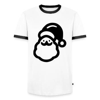 Weihnachtsmann - Männer Kontrast-T-Shirt - Weiß/Schwarz - Vorne - AI Model Female 172 light (172cm) & AI Model Male 178 dark (178cm)
