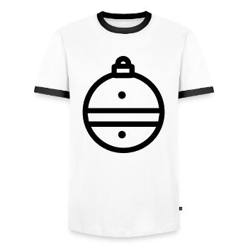 Boule de Noël - T-shirt contrasté Homme - blanc/noir - Devant - AI Model Female 172 light (172cm) & AI Model Male 178 dark (178cm)