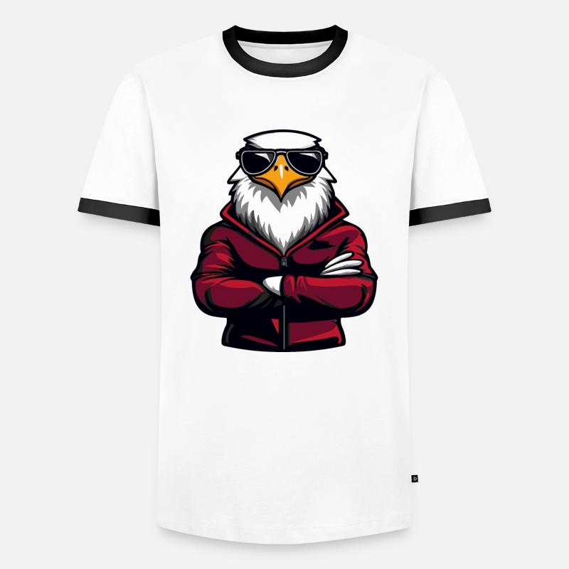 Eagle Comic - Men's Ringer Shirt - white/black