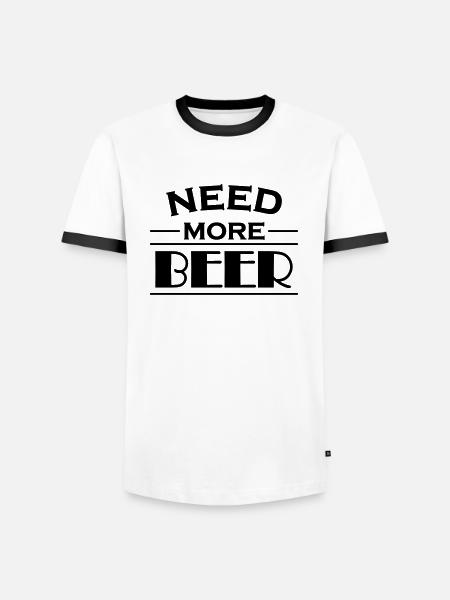 Need more beer! - Männer Kontrast-T-Shirt - Weiß/Schwarz