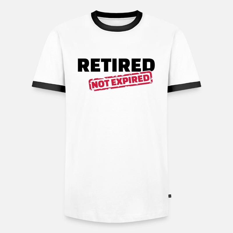 Retired not expired - Men's Ringer Shirt - white/black