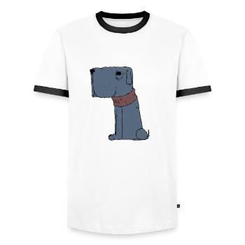Raphael Lartigues - Men's Ringer Shirt - white/black - Front - AI Model Female 172 light (172cm) & AI Model Male 178 dark (178cm)