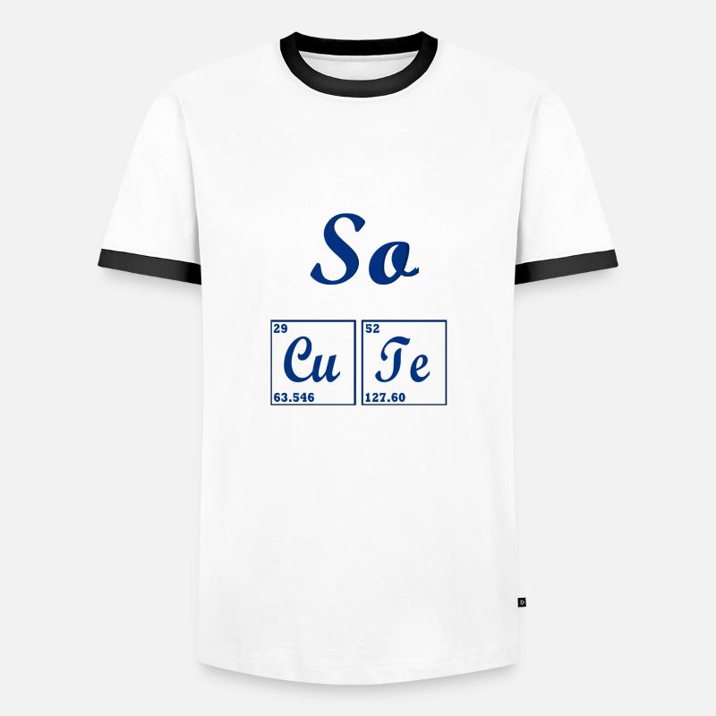 So cute - Men's Ringer Shirt - white/black