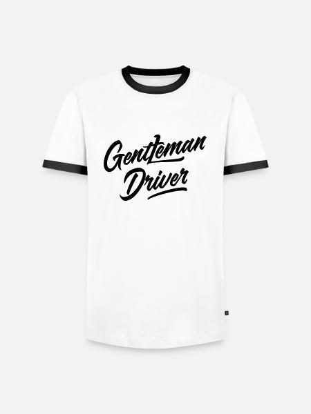 Gentleman Driver - T-shirt contrasté Homme - blanc/noir