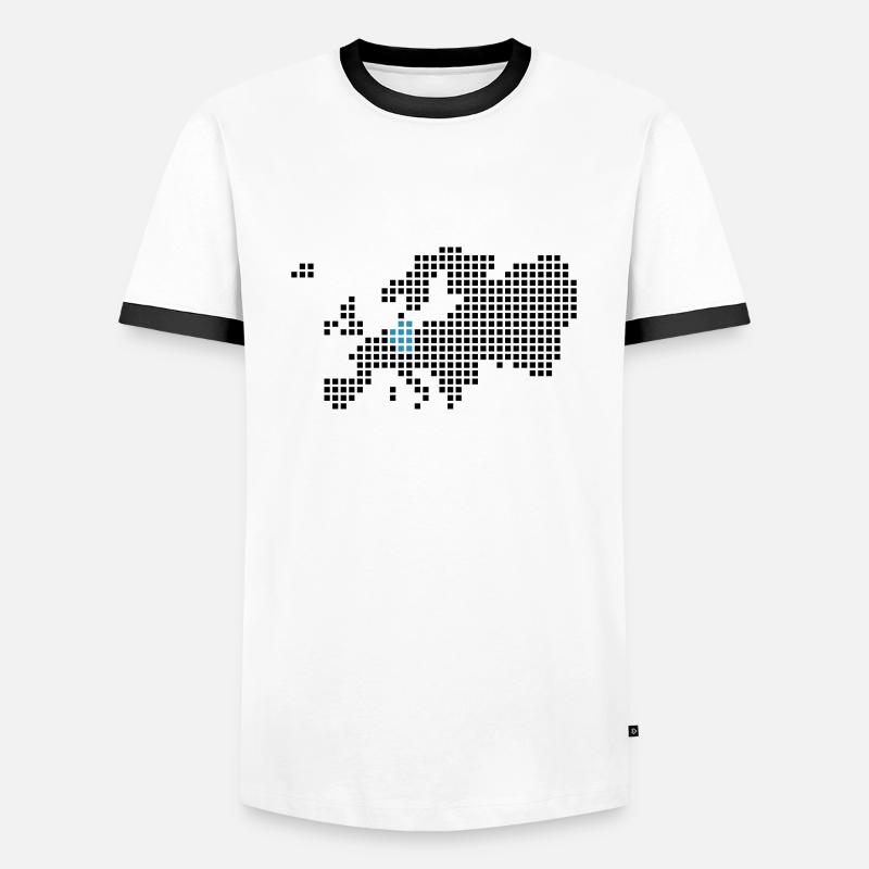 deutschland - Männer Kontrast-T-Shirt - Weiß/Schwarz