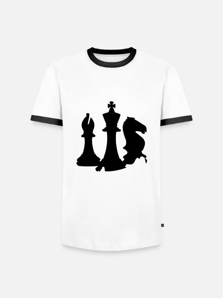 Chess, Checkmate - Men's Ringer Shirt - white/black