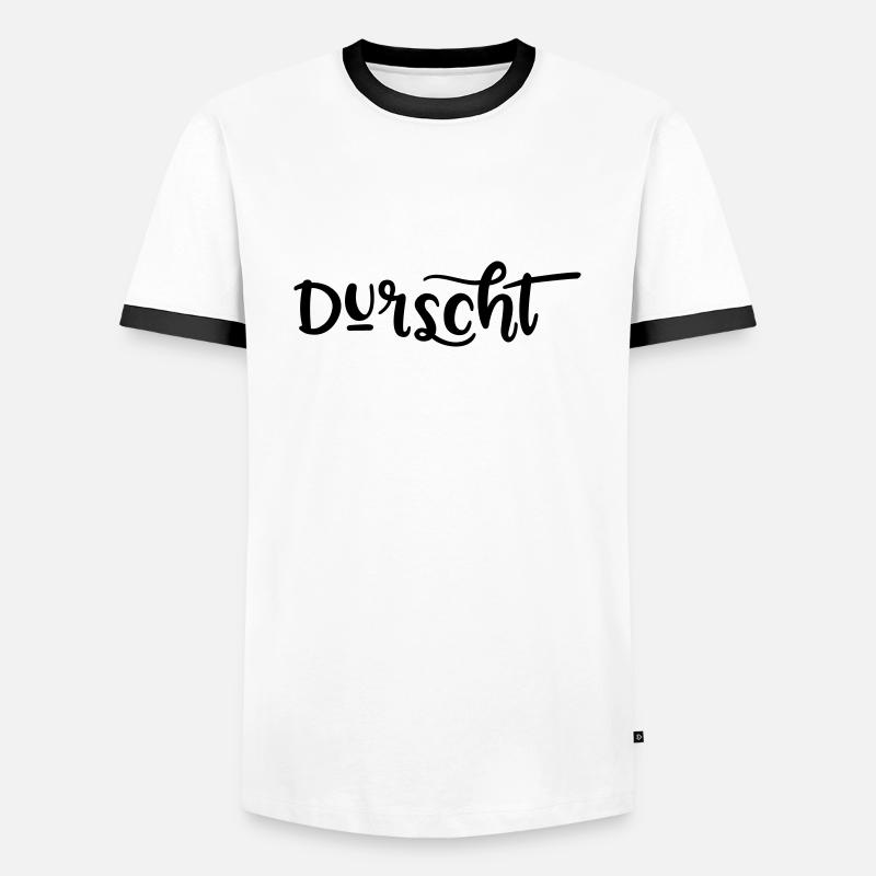 Durst - Männer Kontrast-T-Shirt - Weiß/Schwarz