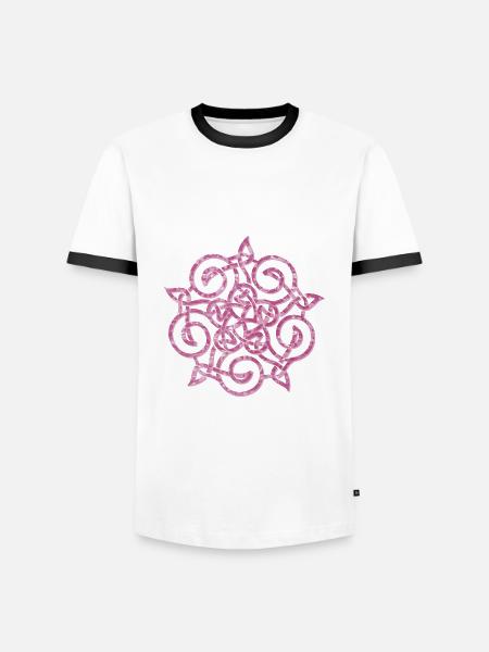 celtic knot 20 e 60 - Men's Ringer Shirt - white/black