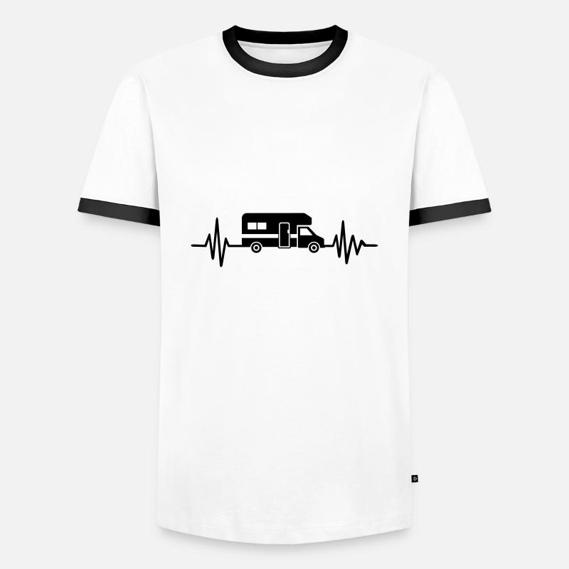 Camper - Men's Ringer Shirt - white/black