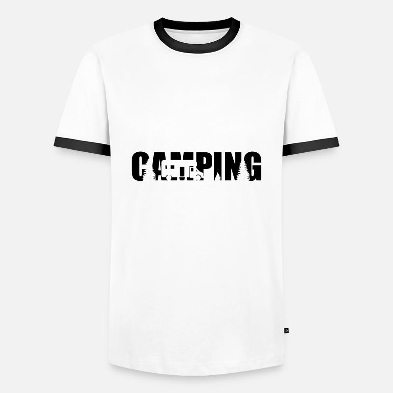 Wohnmobil - Männer Kontrast-T-Shirt - Weiß/Schwarz