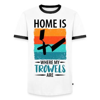 Stuckateur Gipser Stukkateur Verputzer Geschenk - Männer Kontrast-T-Shirt - Weiß/Schwarz - Vorne - AI Model Female 172 light (172cm) & AI Model Male 178 dark (178cm)