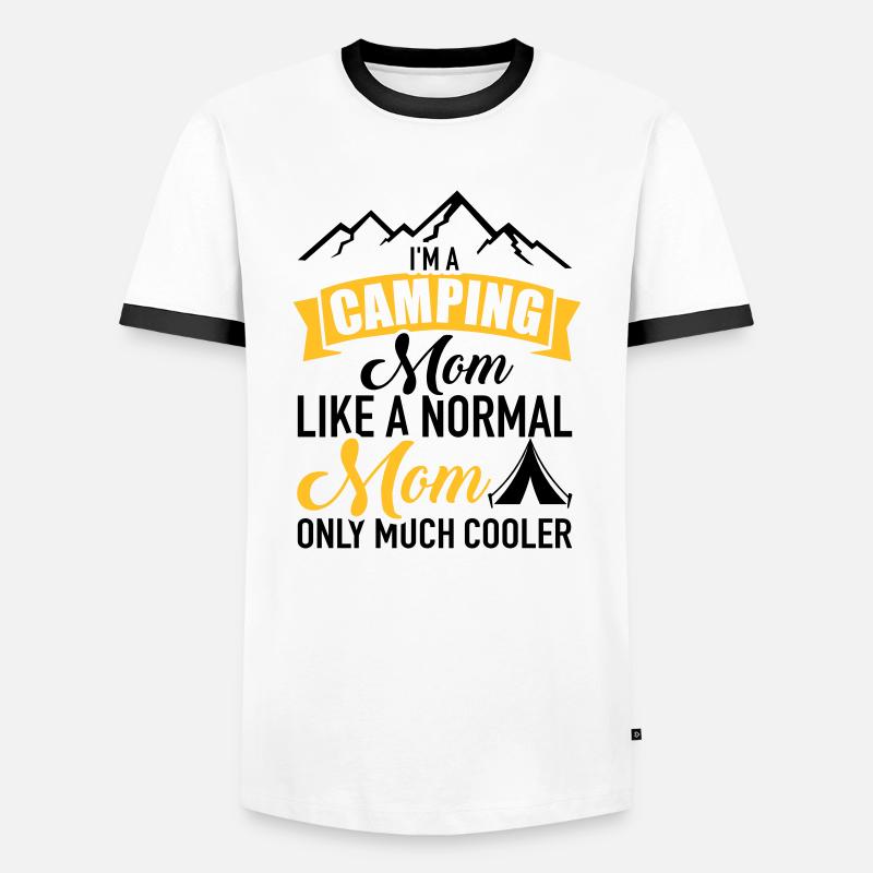 camping - Men's Ringer Shirt - white/black