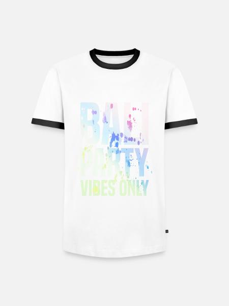 Bali Party Vibes - Männer Kontrast-T-Shirt - Weiß/Schwarz