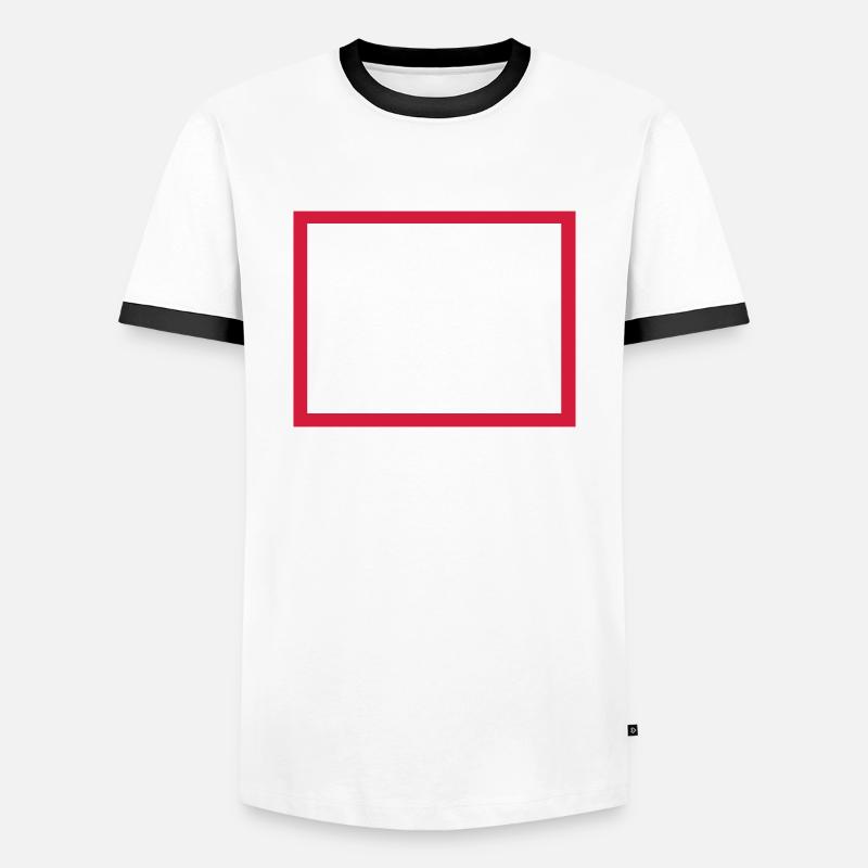 picture frame_2_1 - Men's Ringer Shirt - white/black