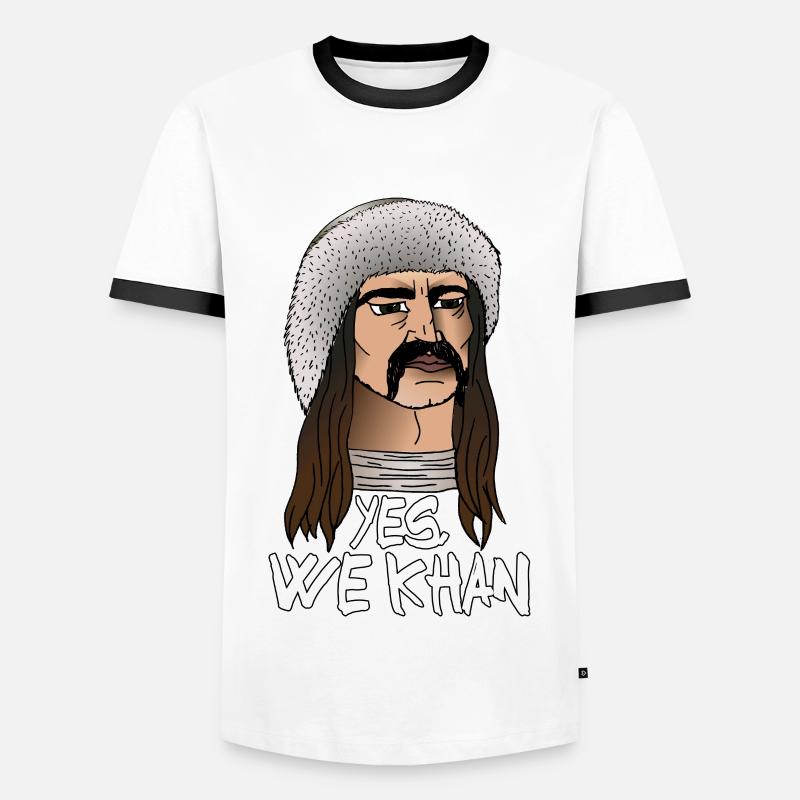 Yes, we Khan ! - Men's Ringer Shirt - white/black
