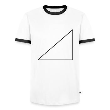 Triangle / / RW / / frame - Men's Ringer Shirt - white/black - Front - AI Model Female 172 light (172cm) & AI Model Male 178 dark (178cm)
