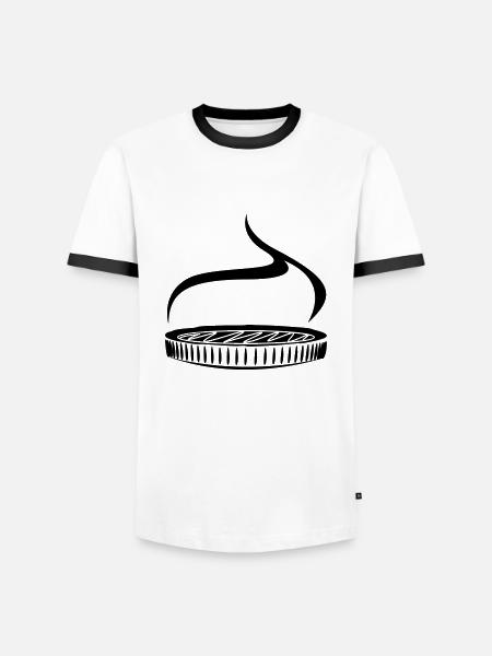 tarte - T-shirt contrasté Homme - blanc/noir
