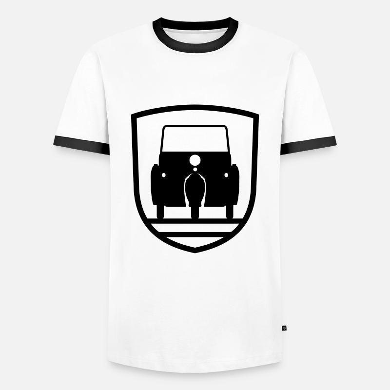 Krause Duo Emblem - Men's Ringer Shirt - white/black