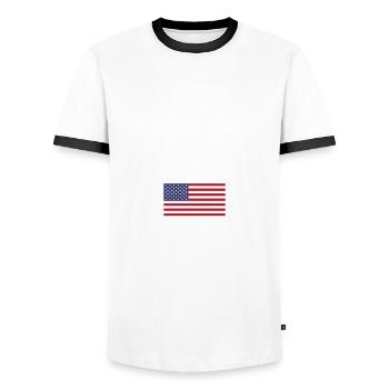 Minnesota - Männer Kontrast-T-Shirt - Weiß/Schwarz - Vorne - AI Model Female 172 light (172cm) & AI Model Male 178 dark (178cm)