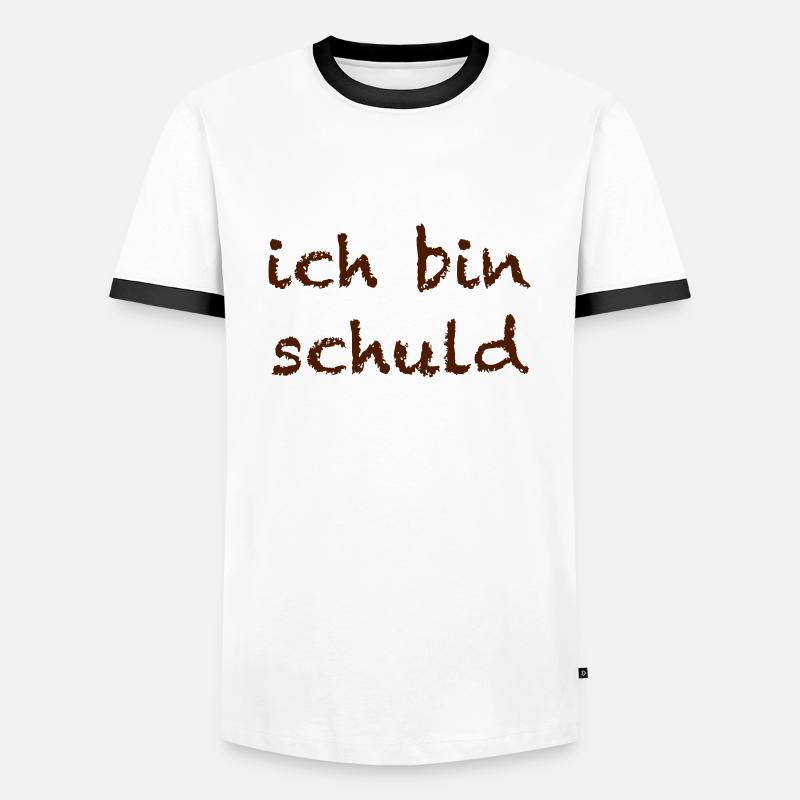 ich bin schuld - Männer Kontrast-T-Shirt - Weiß/Schwarz