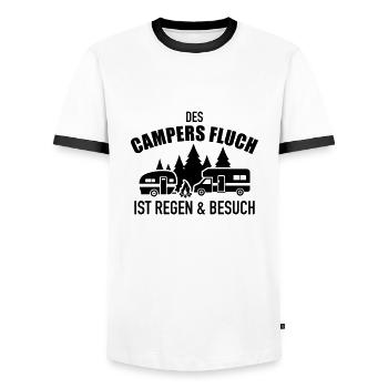 Camping - Männer Kontrast-T-Shirt - Weiß/Schwarz - Vorne - AI Model Female 172 light (172cm) & AI Model Male 178 dark (178cm)