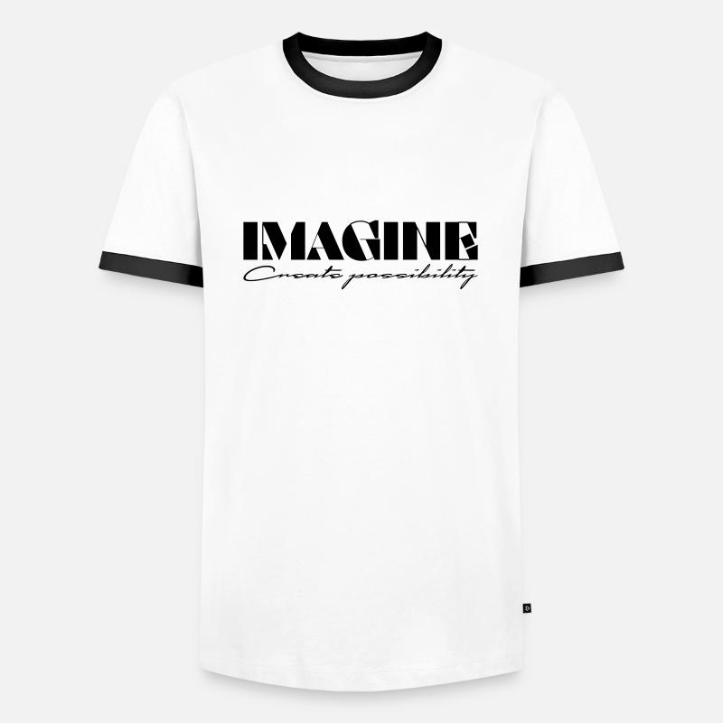 Imagine Create possibility - Men's Ringer Shirt - white/black