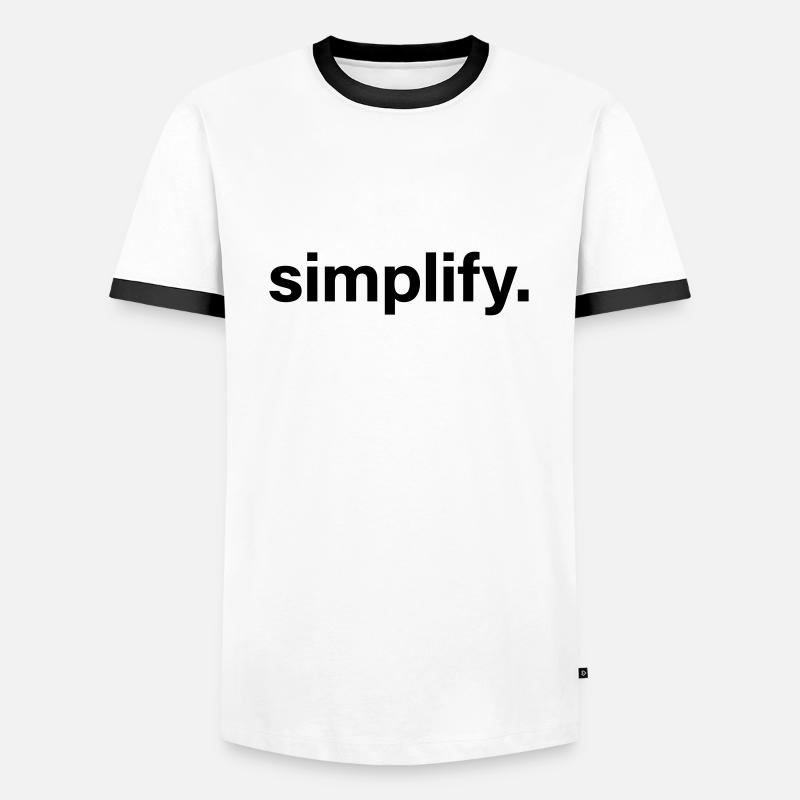 simplify - Men's Ringer Shirt - white/black
