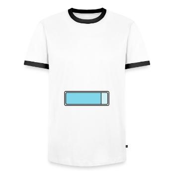Rentner 2024 Ruhestand 2024 Der Countdown läuft - Männer Kontrast-T-Shirt - Weiß/Schwarz - Vorne - AI Model Female 172 light (172cm) & AI Model Male 178 dark (178cm)