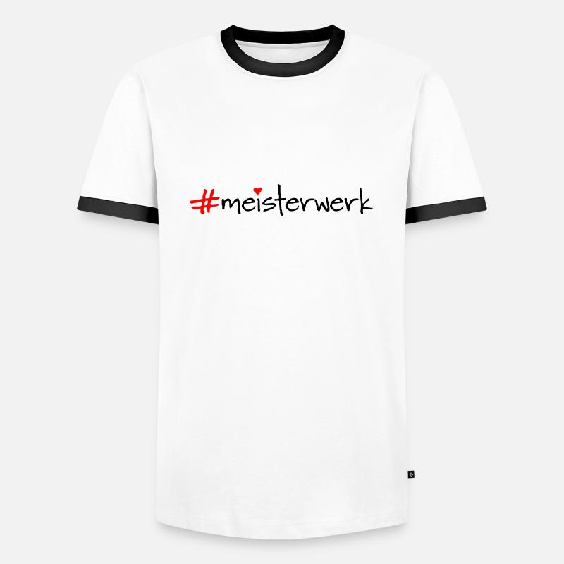 Masterpiece - Men's Ringer Shirt - white/black