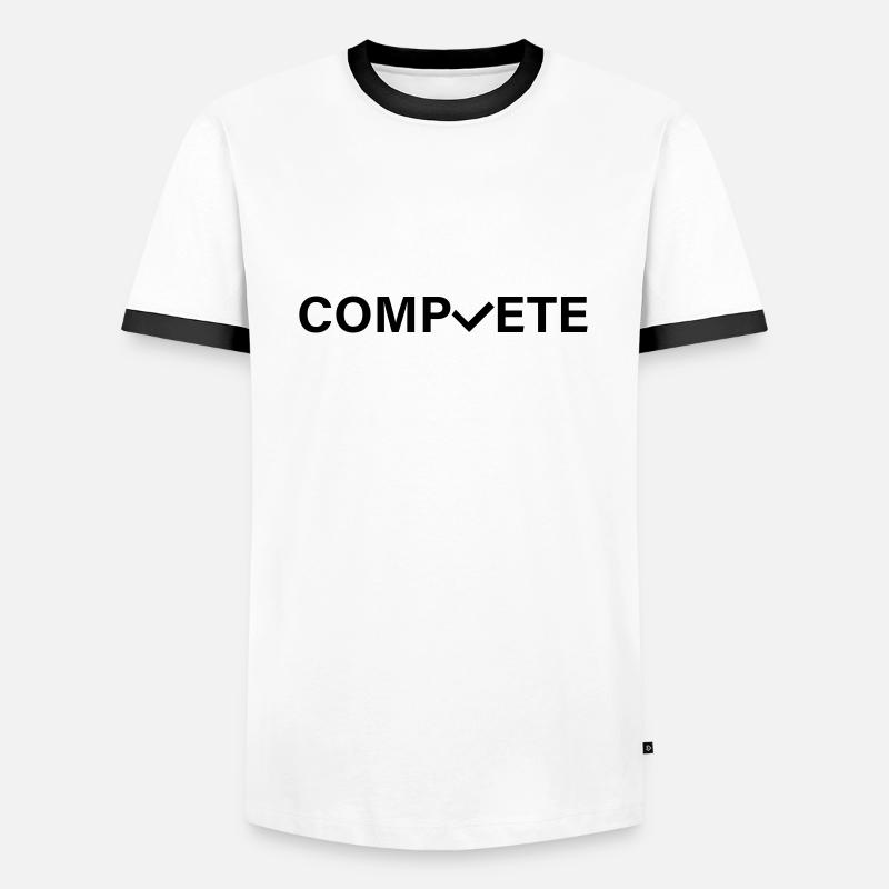 Complete - Men's Ringer Shirt - white/black