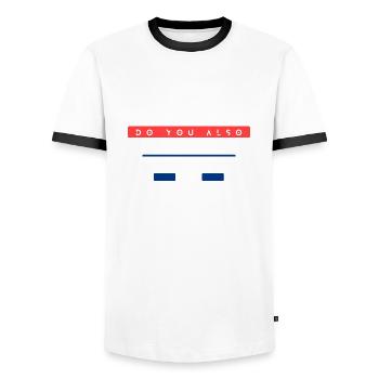 Choisir la vie et les RPG - T-shirt contrasté Homme - blanc/noir - Devant - AI Model Female 172 light (172cm) & AI Model Male 178 dark (178cm)