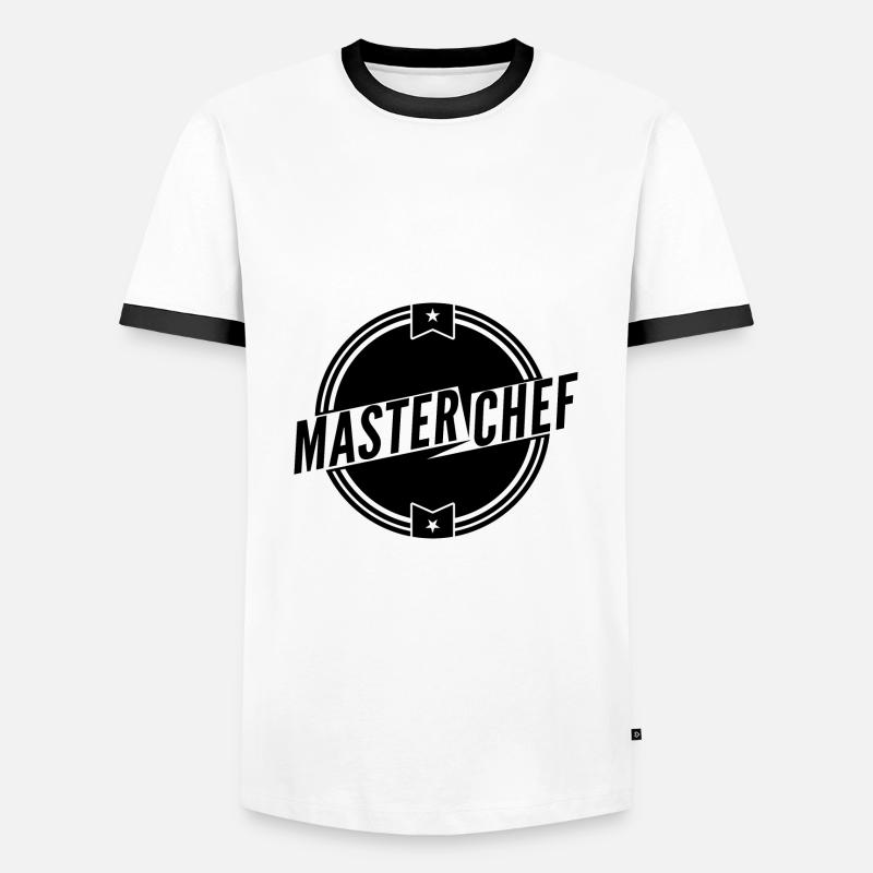 MASTER CHEF 2 - Men's Ringer Shirt - white/black