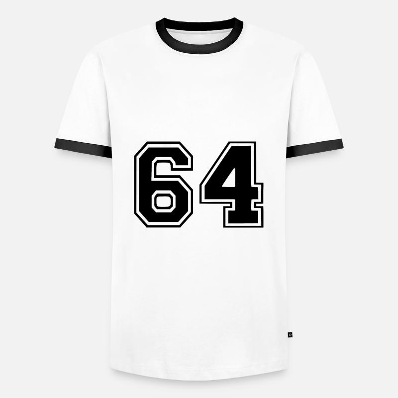 64 - Men's Ringer Shirt - white/black