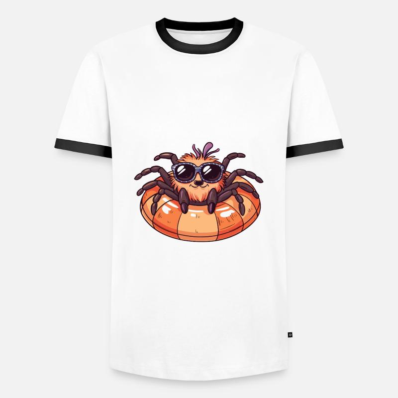 Tarantula Comic Cool - Men's Ringer Shirt - white/black