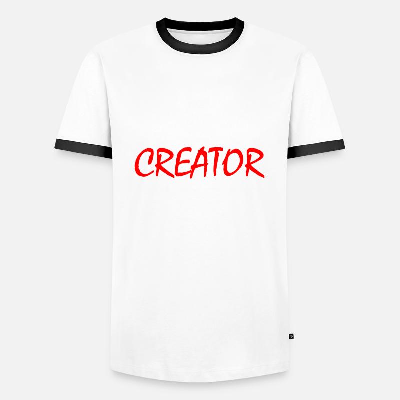 Creator - Men's Ringer Shirt - white/black