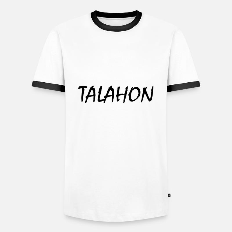 Talahon - Männer Kontrast-T-Shirt - Weiß/Schwarz