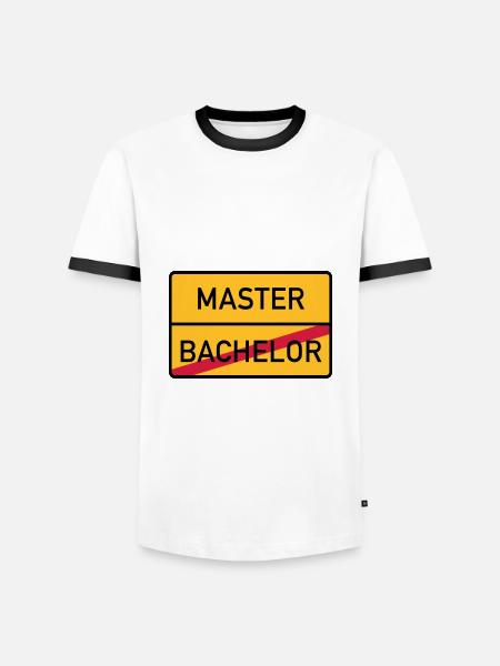 master - Men's Ringer Shirt - white/black