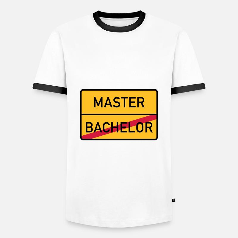 master - Men's Ringer Shirt - white/black