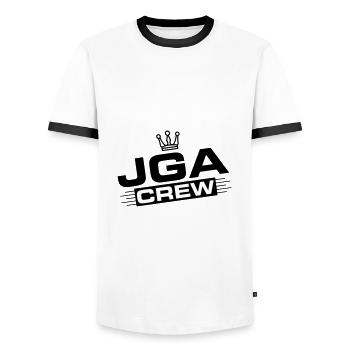 Junggesellen Abschied Crew Jga Spruch - Männer Kontrast-T-Shirt - Weiß/Schwarz - Vorne - AI Model Female 172 light (172cm) & AI Model Male 178 dark (178cm)