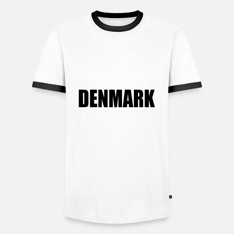 Denmark - Men's Ringer Shirt - white/black