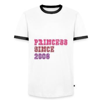 2006 Birthday Princess - Men's Ringer Shirt - white/black - Front - AI Model Female 172 light (172cm) & AI Model Male 178 dark (178cm)