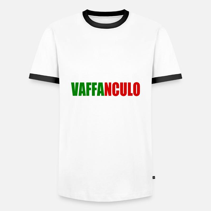 Vaffanculo - Men's Ringer Shirt - white/black