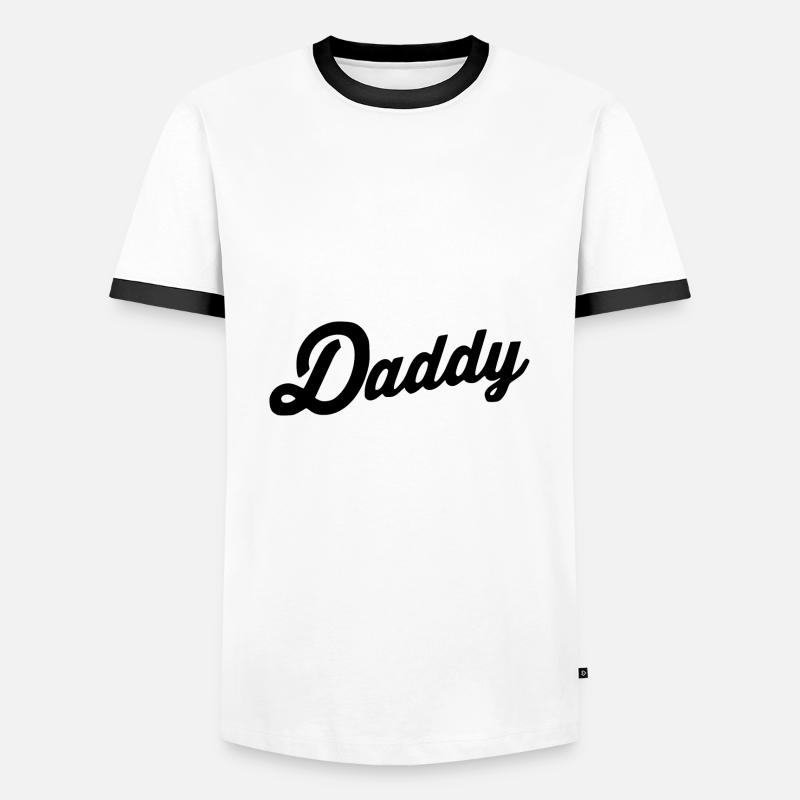 Daddy - Männer Kontrast-T-Shirt - Weiß/Schwarz