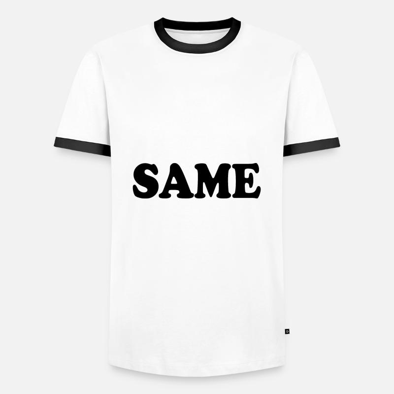 Same - Men's Ringer Shirt - white/black