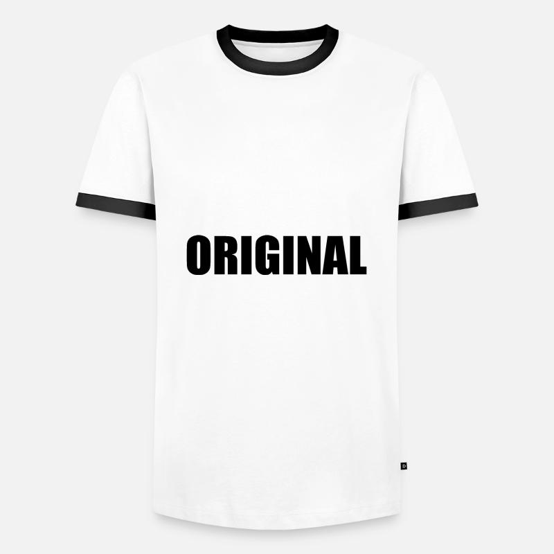 Original - Männer Kontrast-T-Shirt - Weiß/Schwarz
